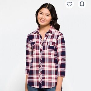 Market & Spruce Multicolor Plaid Shirt